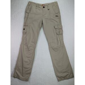 Mudd Juniors Sz 7 Cotton Straight Leg Khaki Cargo Pants VTG Y2K